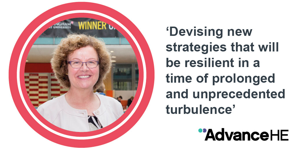 AdvanceHE's tweet photo. Professor Eunice Simmons, @VC_UoChester, talks through developing a strategy for @uochester just as the pandemic broke, how the pandemic affected planning and strategy development as well as looking at opportunities we can take forward from the current situation #GovConf20 https://t.co/gwf4vOqprb