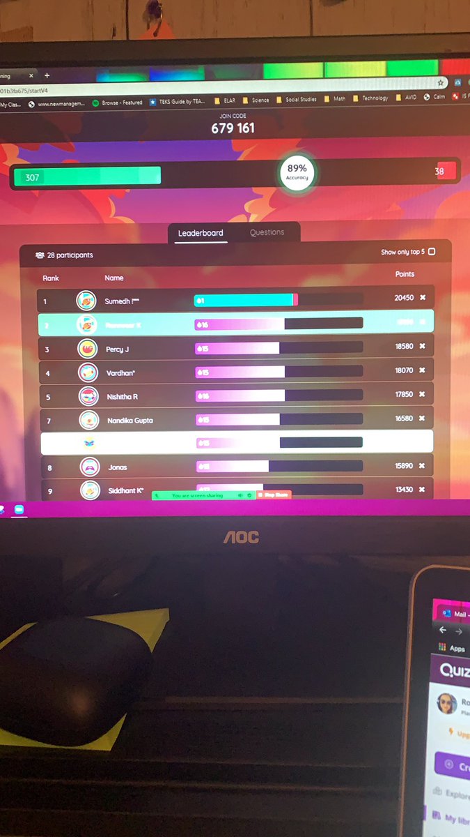mrs_roxybarnes's tweet photo. The competition is real on @quizizz https://t.co/GpSrUgMl2f