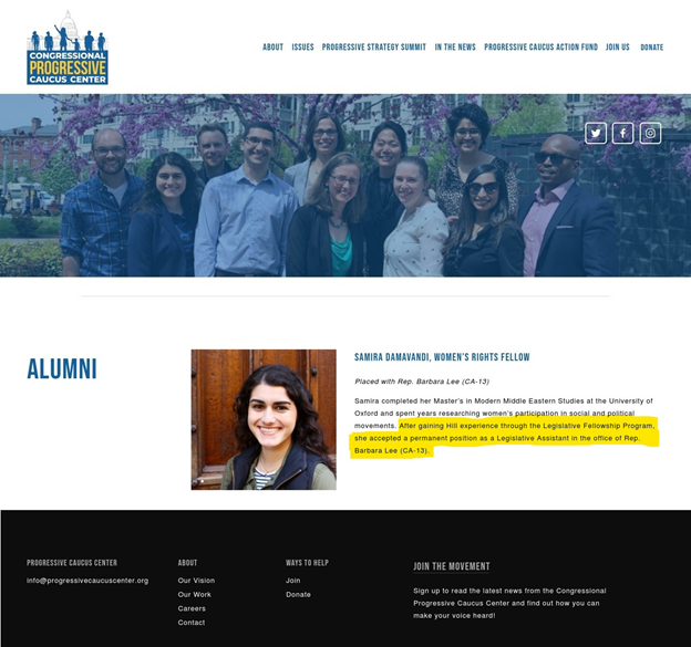 24) @samira_says was (and could still be) a permanent Legislative Assistant in the Office of  @RepBarbaraLee.That could potentially give her (and the regime in Iran) access to U.S. citizens' data.