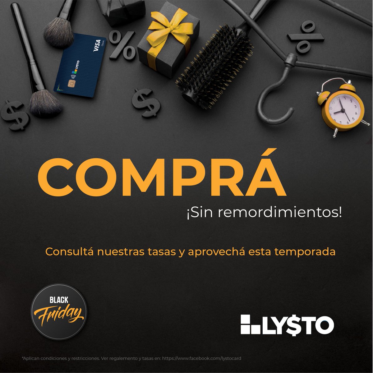 LystoCard's tweet photo. ¡Comprá sin remordimientos, con tu Lystocard podés mantenerte dentro del tu presupuesto creando restricciones por comercio para este Black Friday!

Preguntá por nuestras tasas y aprovechá de esta temporada 

Reglamento y tarifas en: https://t.co/6WRy9fePqG https://t.co/onFiSbLuxw
