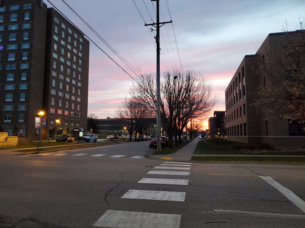BCProp's tweet image. Beautiful sunrise peaking through campus buildings earlier this morning. Happy Friday! 

#wsyou #wsu #winonamn #sunrise