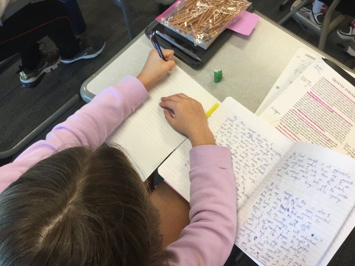 rachelteachkc's tweet photo. We love #FlashDrafting day! All the rehearsal, idea-building in notebooks, studying of mentor texts, and goal-writing from checklists, comes together to create a beautiful first draft. “Off you go” followed by pens flying across the page. @TCRWP @Linda_Boxberger @dahlteach #Big3 https://t.co/6kZF4AqWcs