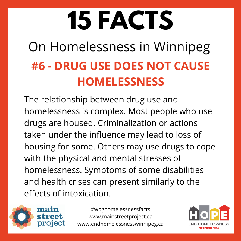 Fact #6: The relationship between homelessness and substance use is complex.