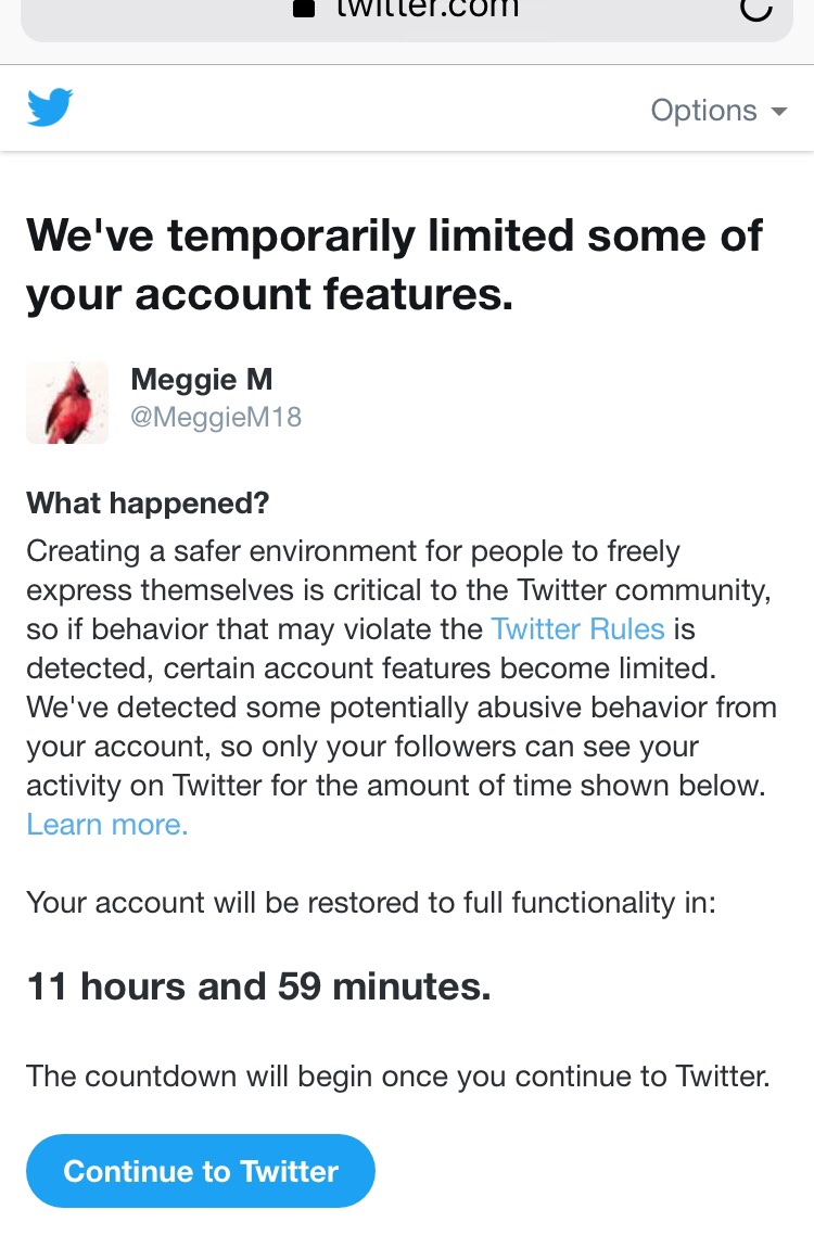 MeggieM18's tweet photo. After 3 Twitter accounts, I am permanently relocating to https://t.co/wwoqqliaxc.  Enough of this Twitter censorship bullshit.  Please find me at @maplejack.

Thanks! https://t.co/ums0GAG6mV