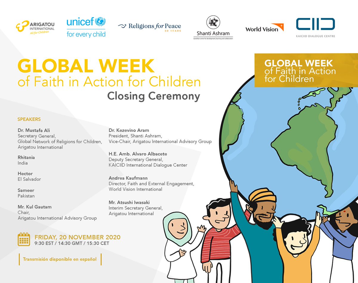 arigatou_ecp's tweet photo. Happening Now: Closing Ceremony of the #GlobalWeekForChildren
You're welcome to join more than 200 children & 700 other participants from various countries
Live stream here: ▶️https://t.co/8dCWUYf9Vl
#AllForChildren https://t.co/KozBsHaEdF