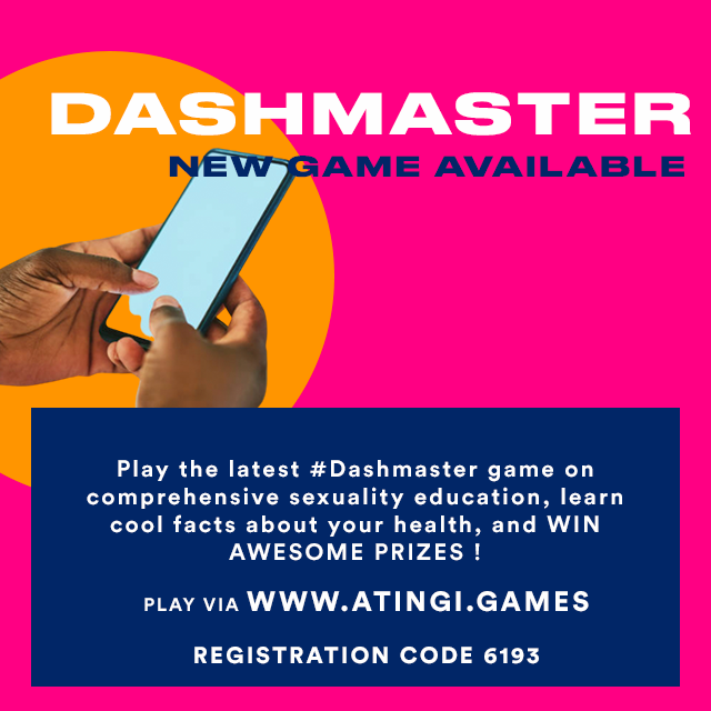 HcdXchange's tweet photo. Hi youth community!
It's that time again--we have a new #dashmaster game out today! Play to learn more about comprehensive sexuality education and win awesome prizes.
Head to https://t.co/aD1hvyxlYG and use the code 6193 to register. Game on! https://t.co/5Lp4DVAjDu