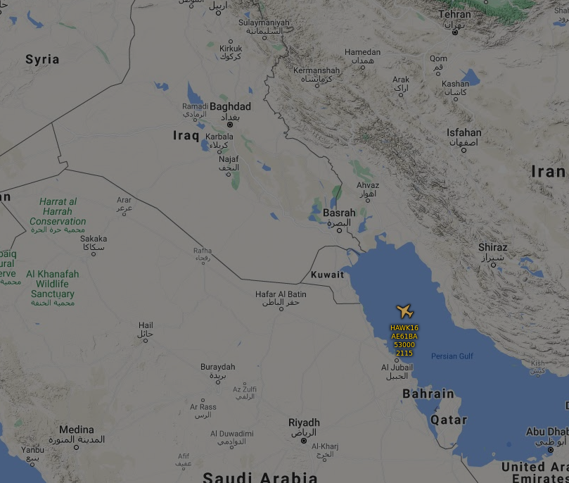 no_itsmyturn's tweet photo. #USAF 🇺🇸 RQ-4 Global Hawk
#AE61BA | #HAWK16
Tracking over Persian Gulf, HDG WNW
1501Z https://t.co/5xnpBrIvya