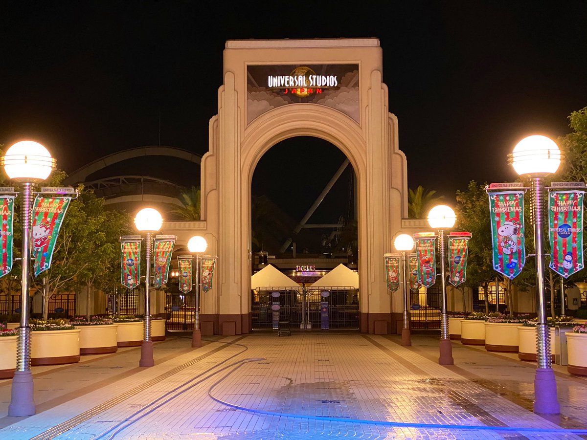 ট ইট র みっこ 誰もいない深夜のusj入口