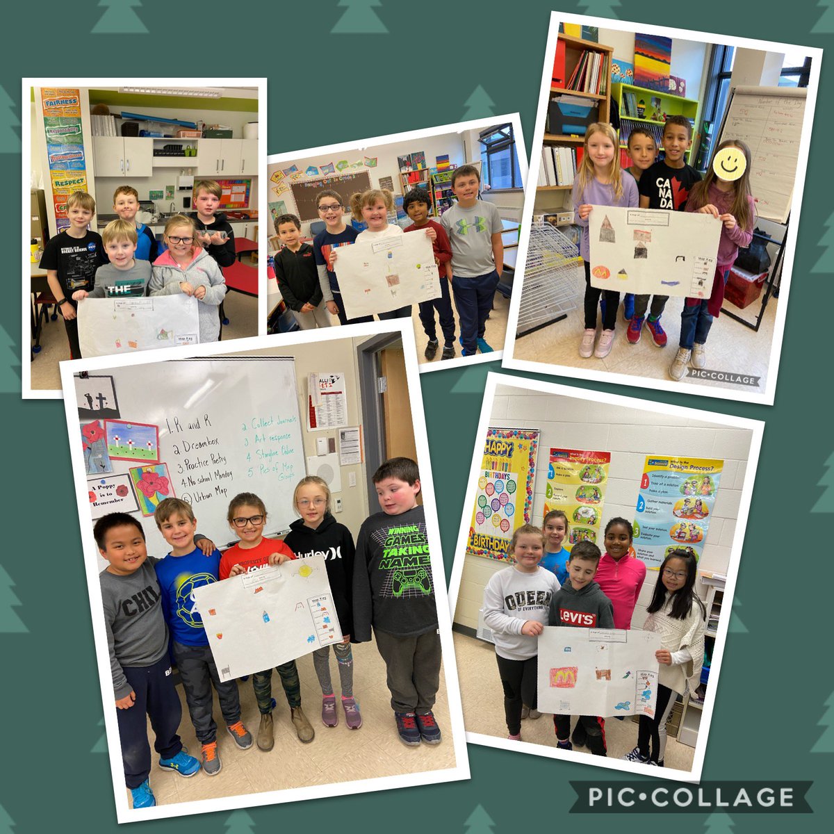 Roncalli3TT's tweet photo. Excited to show off our finished maps @RoncalliSchool @NLESDCA #mappingourworld https://t.co/rR8LZuhWXj