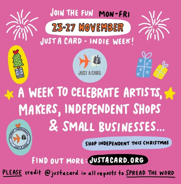 ⭐<a href="/justacard1/">JUST A CARD</a> Indie Week is being held 23rd - 27th November, 2020. The colourful, independent alternative to Black Friday! Just A Card is a grassroots campaign on a mission to encourage people to buy from artists, makers, independent shops... craftfocus.com/news/17804/jus…