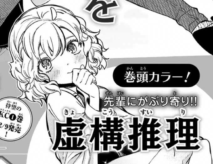 マガジンR発売日です!虚構推理は40話が載っております、よろしくお願いします🙏
画像は次回予告の激しめキャッチコピー 
