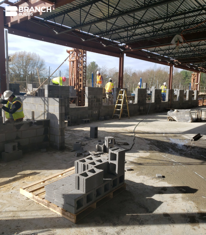 BranchBuilds's tweet image. This week our North Star School project team in Leesburg, Virginia, has been busy installing conduit, pouring concrete, and laying masonry bricks on the exterior walls. Students and teachers will be enjoying this building in no time! #ProjectUpdate #BuildingLegacies