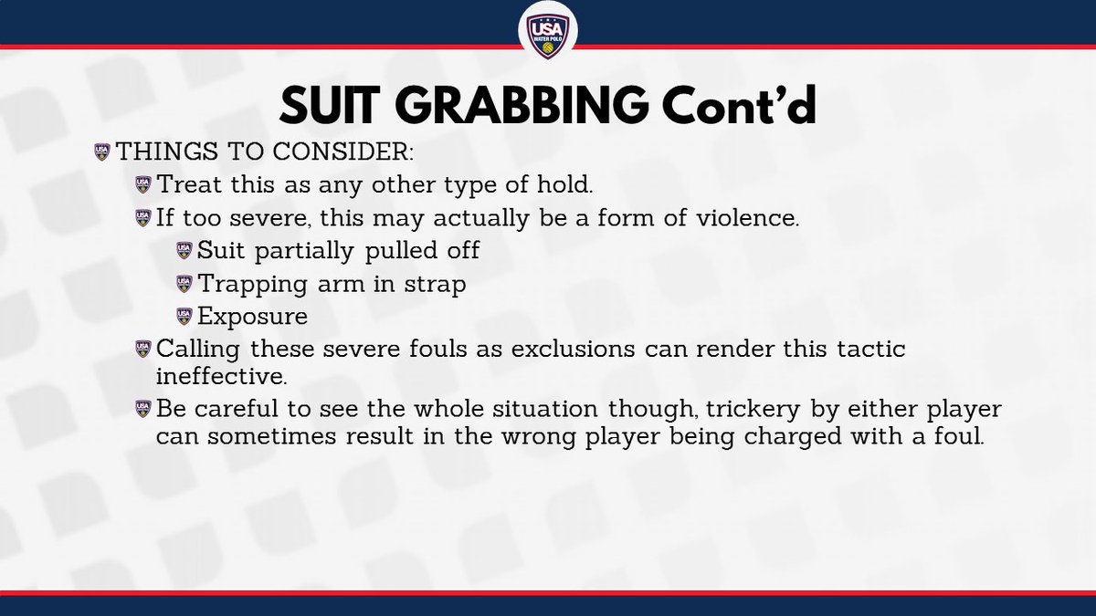 USAWPReferees's tweet photo. Suit Grabbing, things to consider 2/2 - @USAWP @USAWP_CoachesEd @usawpODP #USAWPRefereeDevelopment #USAWPRefereeEducation https://t.co/RxhMefOTk6