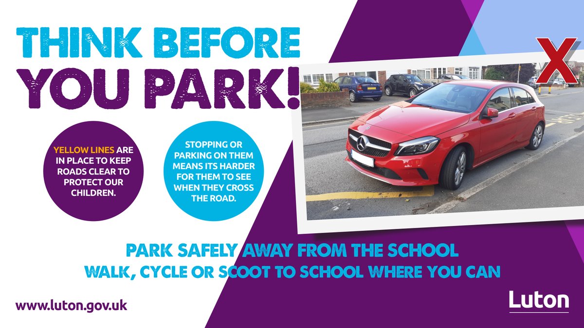 lutoncouncil's tweet photo. If you have to drive to and from school for drop off and collection, please think about where you park and the impact it has.
#schoolparking #keeplutonsafe https://t.co/hAegLkj1x8
