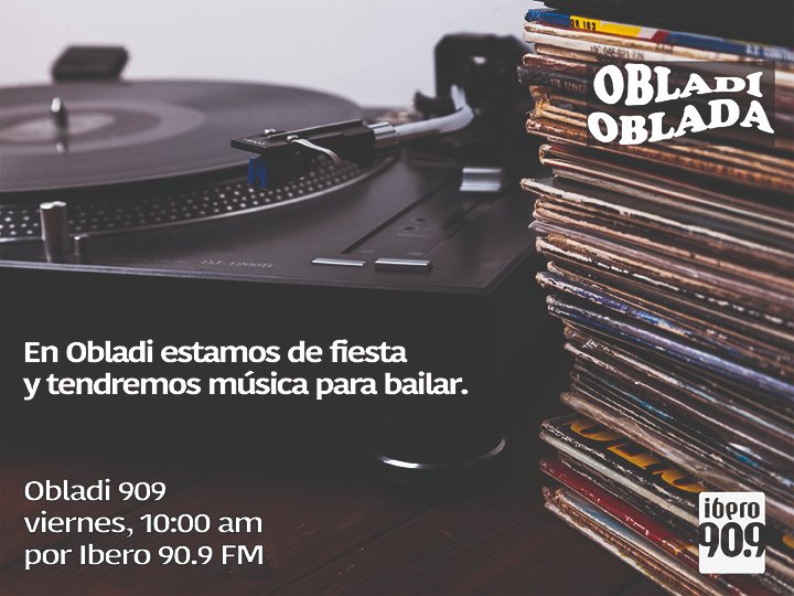 JuliaPalacios's tweet photo. Al ratito, a las 10AM, ¡a bailar! estaremos de fiesta en @obladi_909 en @Ibero909FM con @eldeldemo @elvisnoelvis @ervinrodriguez y una buena banda más. https://t.co/TiaWxC2SW9