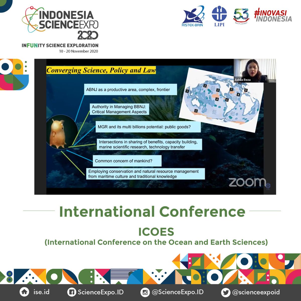 ScienceExpoID's tweet photo. Kegiatan konferensi internasional yang berlangsung hari ini yaitu ICRAMET, ISIBIO, ISMM, ICOES. Narasumber yang hadir dalam konferensi ini merupakan para pakar, peneliti dan akademisi baik dari dalam dan luar negeri.
#LIPI #LIPI53 #ISE2020 https://t.co/cWlKKCbqRi