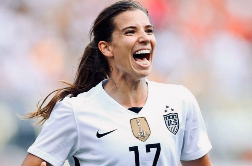 Tobin Heath's jawline; a thread