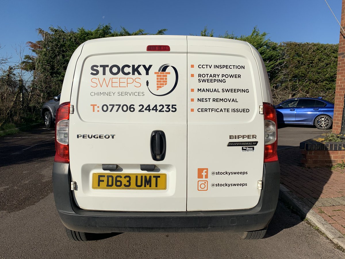 Stocky Sweeps approached us to design a logo for a new venture, we of course obliged and have subsequently provided him with a great looking van design (printed and installed by us), business cards and invoice pads, everything needed to get a business of the ground. #NewBusiness