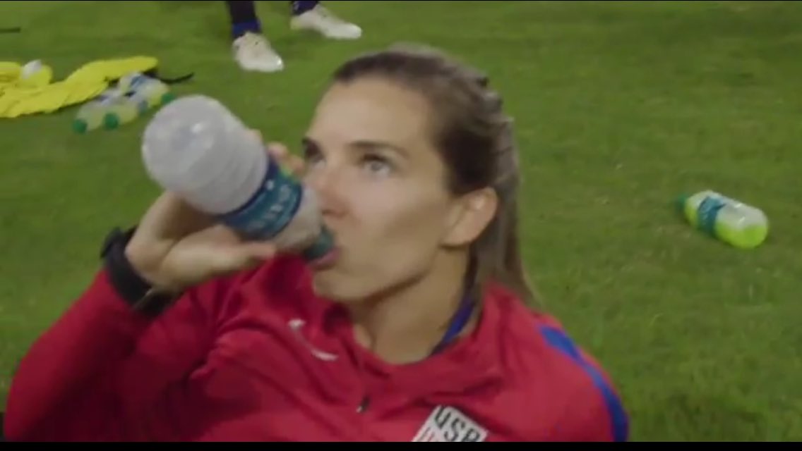 Tobin Heath's jawline; a thread
