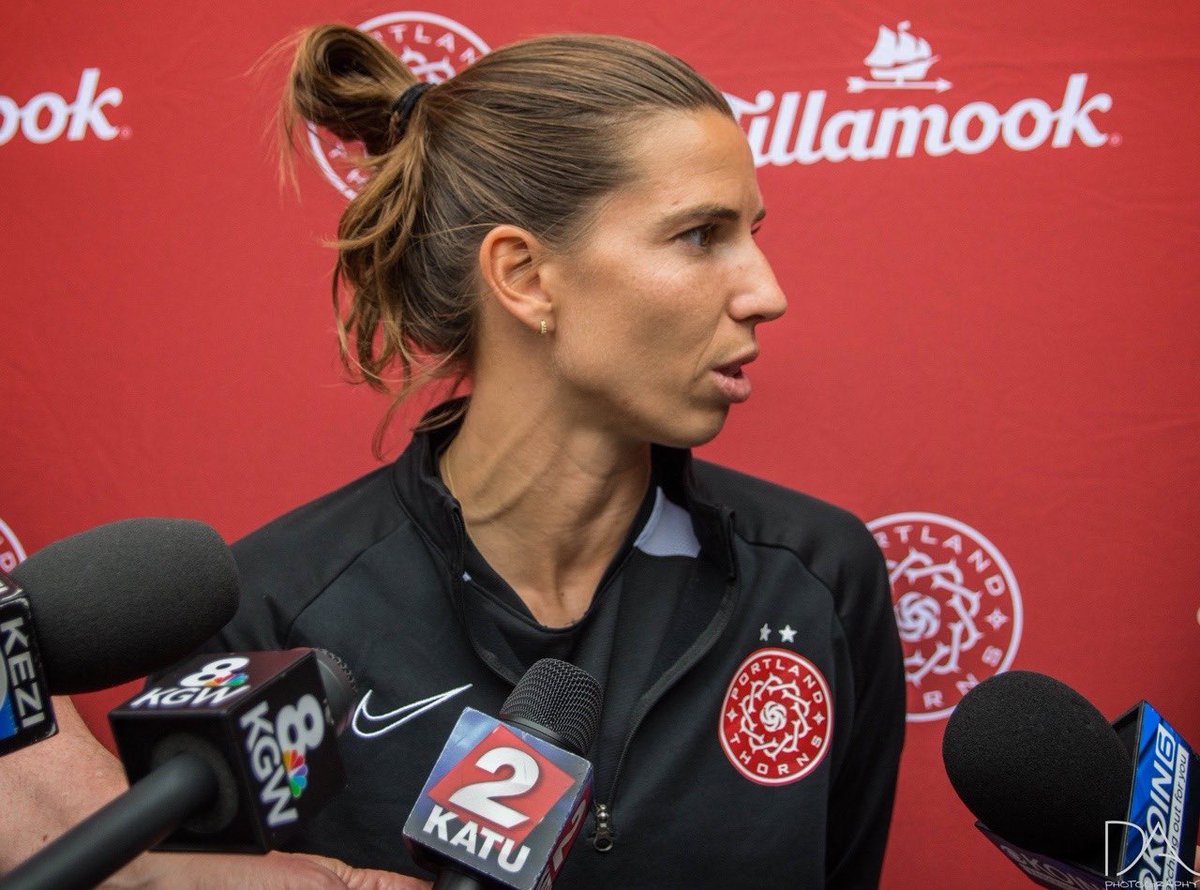 Tobin Heath's jawline; a thread