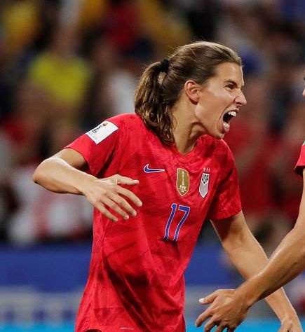 Tobin Heath's jawline; a thread