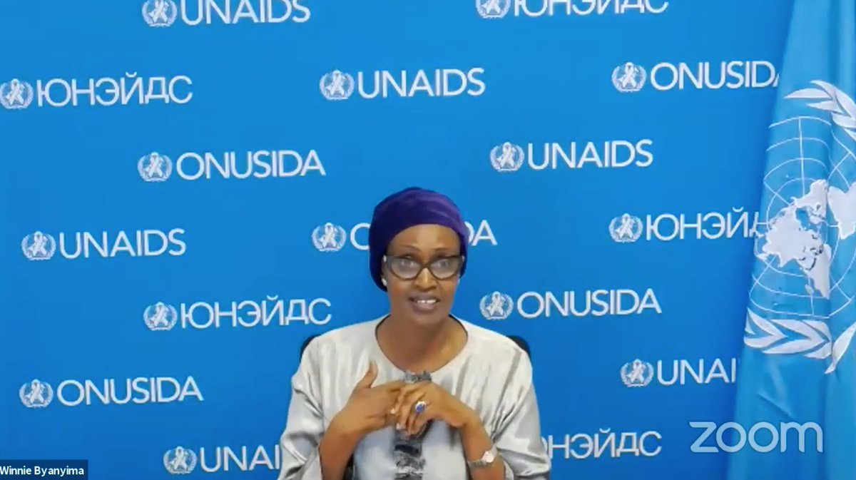 UNAIDS's tweet photo. "Fighting and ending pandemics is about narrowing gaps. People who are victims of a pandemic, it’s not because they did something wrong, it’s because of inequality and a lack of access and resources," says @Winnie_Byanyima during #GHLS20 discussion with @Ladelman. https://t.co/nJtfAXtEkW