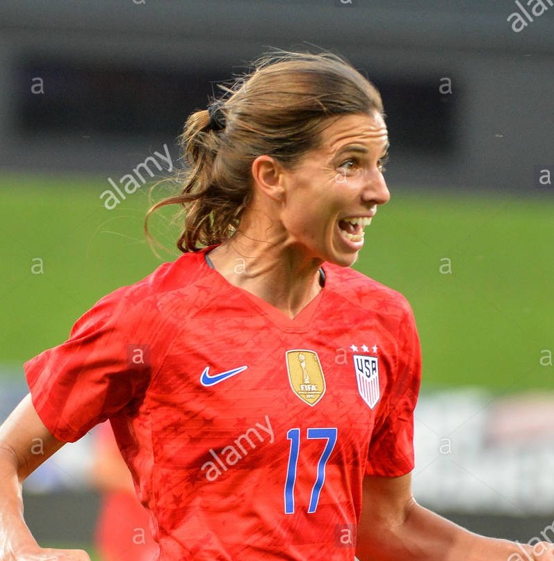 Tobin Heath's jawline; a thread