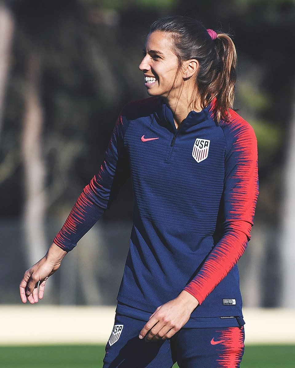 Tobin Heath's jawline; a thread