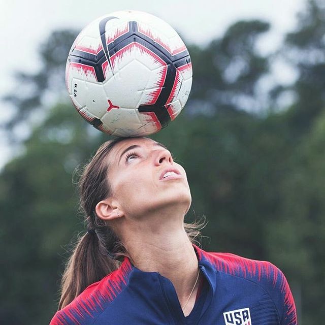 Tobin Heath's jawline; a thread