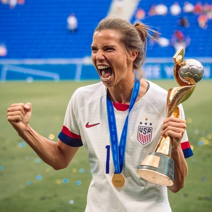 Tobin Heath's jawline; a thread