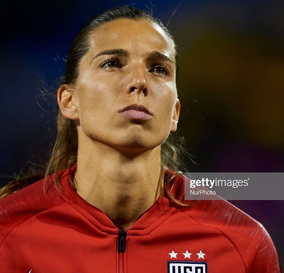 Tobin Heath's jawline; a thread