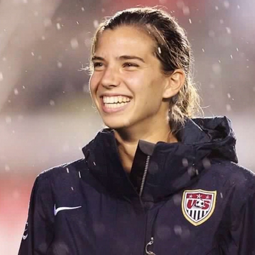 Tobin Heath's jawline; a thread
