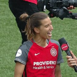 Tobin Heath's jawline; a thread