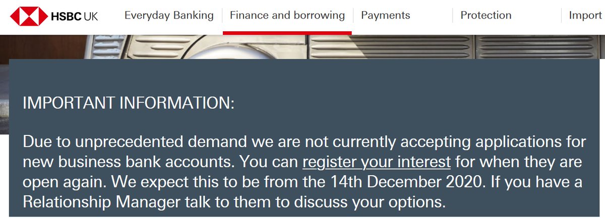 greentargz's tweet photo. Nigh impossible to get a bank acc for my #startup. High St. banks have shut up shop. Monzo rejected with no reason given. For a country &amp; gov't trying to champion innovation, this is depressing and frustrating. @ClaerB @AnneBoden can you help? Not like I'm trying to borrow. https://t.co/L6ZZvVrTmW