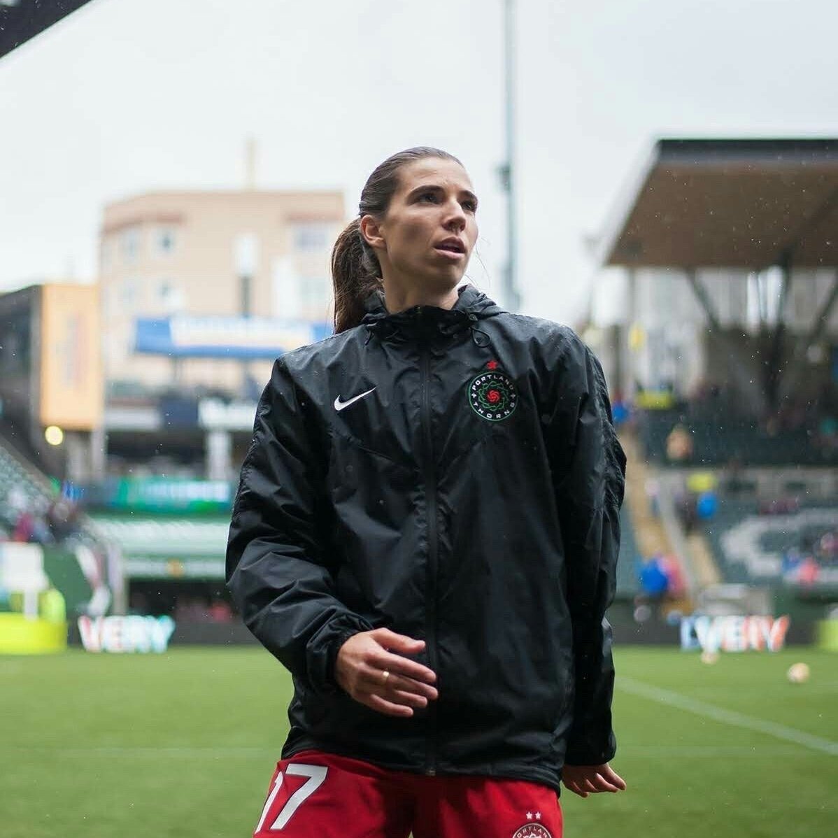 Tobin Heath's jawline; a thread