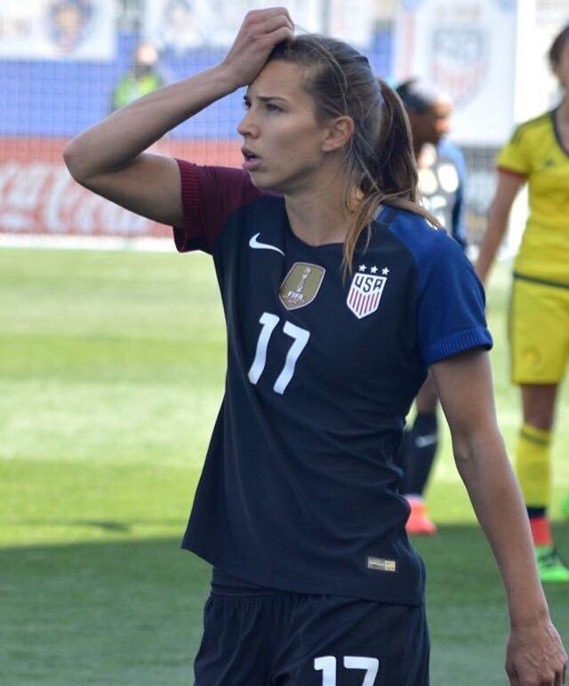 Tobin Heath's jawline; a thread