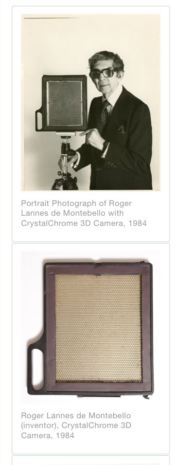 p4ra114x_5h1f4's tweet photo. Roger Lannes de Montebello, inventor of the integral system, a method for capturing, printing and displaying flyseye-type integral 3D images, with his patented Crystalchrome 3D camera and related notes & ephemera. #Stereoscopic #3D #integram #lenticular #lightfield #vr #ar https://t.co/a9b6auclZD