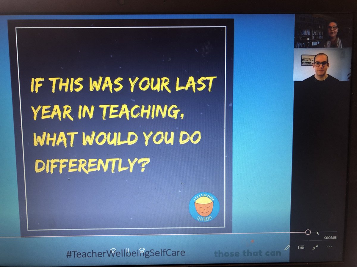 Would highly recommend <a href="/AdrianBethune/">Adrian Bethune</a> and <a href="/thosethatcan/">Dr Emma Kell FCCT</a>’s session on ‘Maintaining Perspective &amp; Finding Agency in Challenging Times’. Brilliant as always and needed more than ever. #staffwellbeing @TownleyGrammar
