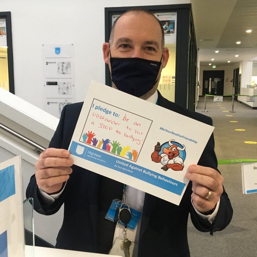 HighfieldLA's tweet photo. This week we have been taking part in special #ABW2020 workshops. We think one of the best ways to prevent bullying behaviours is to ensure that we are friendly and kind to everyone &amp; allow people to be themselves. Here are some of our #BeYourBestForFriendship pledges. #WeAreSTAR https://t.co/nlx9V3tF3c