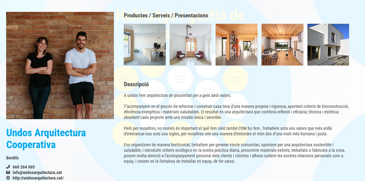 XES_cat's tweet photo. 🚧 A @undos_arq fan arquitectura de proximitat per a gent amb valors. T’acompanyen en el procés de reformar i construir casa teva de manera propera i rigorosa, aportant criteris de bioconstrucció, eficiència energètica i materials saludables.
https://t.co/cLghUjCZjU
#FESC2020 https://t.co/DqpS4n29Bi