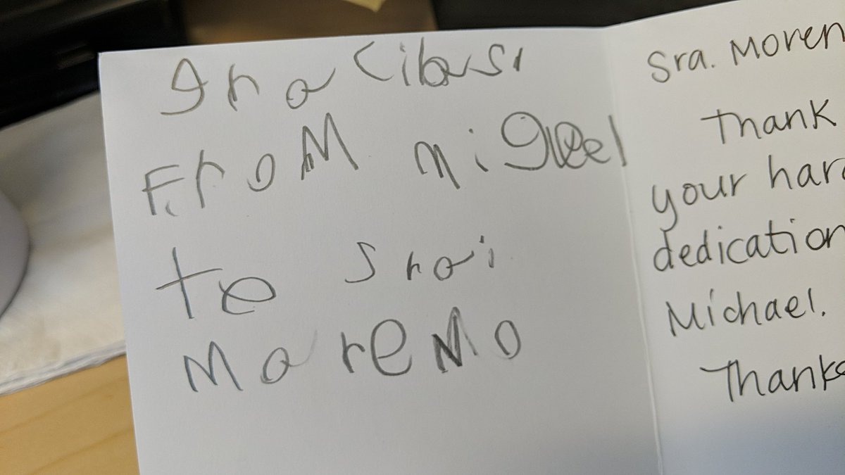SraMoreno16's tweet photo. @MayraMa92456595 @slconnell @Centennial_SIP @HumbleISD_CE I loved he signed mine with Miguel. 😊 Thank you so much! You made our day. https://t.co/mbhzPxuY1t