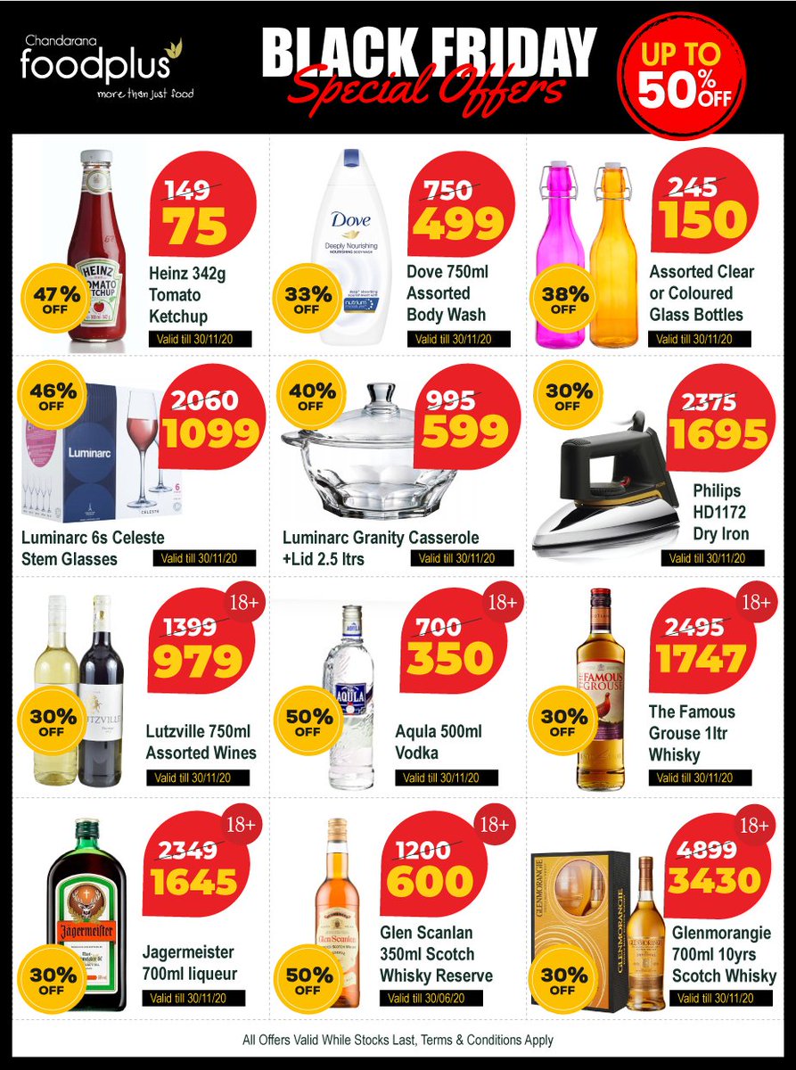 YayacentreKE's tweet photo. As you do your shopping this weekend, watch out for the Black Friday displays in @ChandaranaSuper #Foodplus, @YayacentreKE with discounts of up to 50% off.
#YGoAnywhereElse? #chandarana #foodplus #yayacentre #blackfriday https://t.co/ithRC76i5H