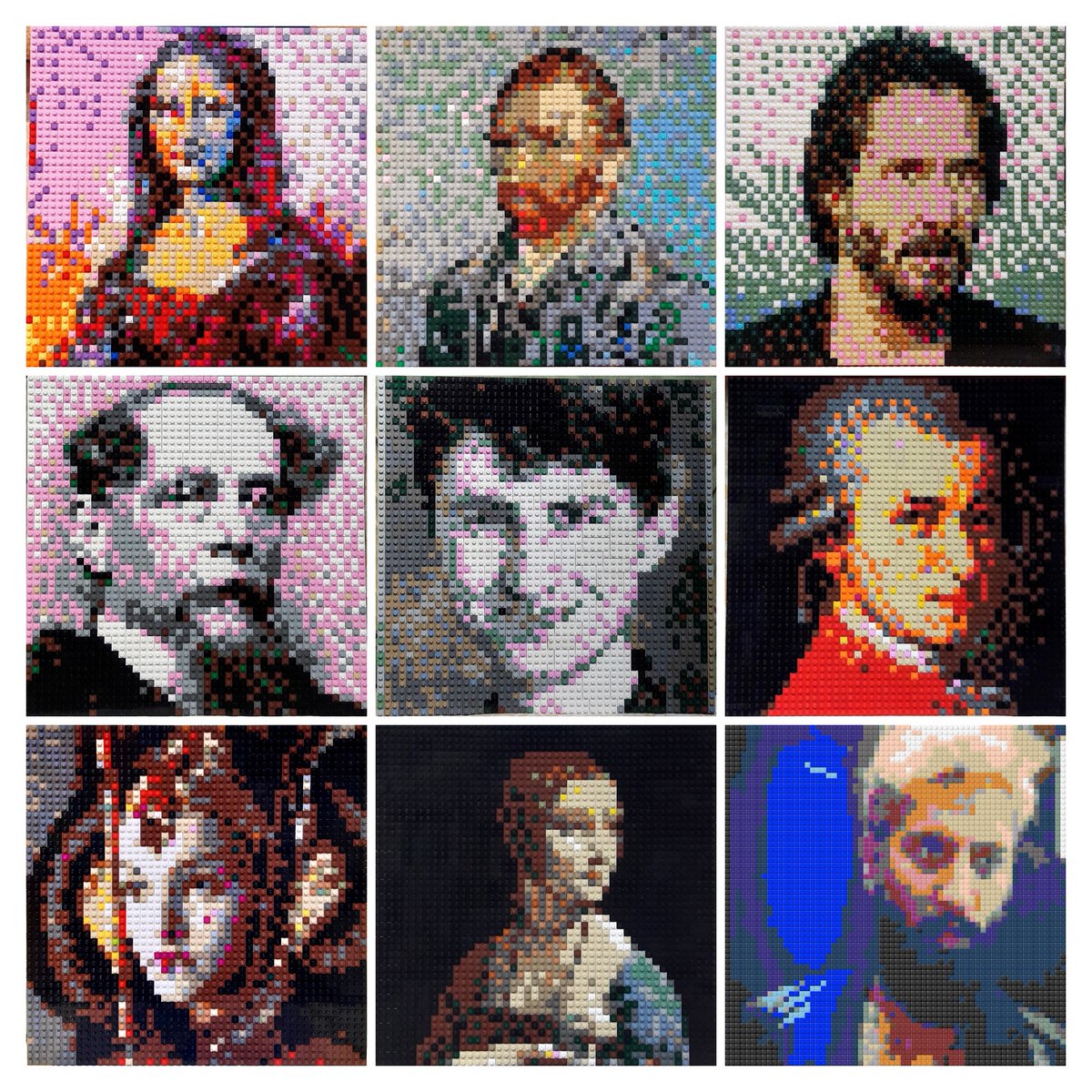 JohnGM_ARTIST's tweet photo. First eight LEGO® #mosaics and a glimpse of a future project...

@LEGO_Group #lego #legoart #legoartist #legocollection #letsbuild #legobrickartist #legomoc #legomagician #legomagic #legoportrait #legoportraitmosaic #moc #legomosaicartist https://t.co/UVZikmPnwI