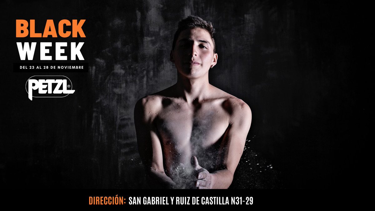 ¿Están listo para nuestro Black Week? 😎

👉 Hasta el 40% de descuento 😱
📌 Desde el 23 al 28 de Noviembre

📍 Horario de atención_ ⏰ 9:00 a.m a 6:00 p.m
Info :📲 099 549 4759 - ☎️ (02) 3200 733 

#blackweek #petzl #descuentos #quito