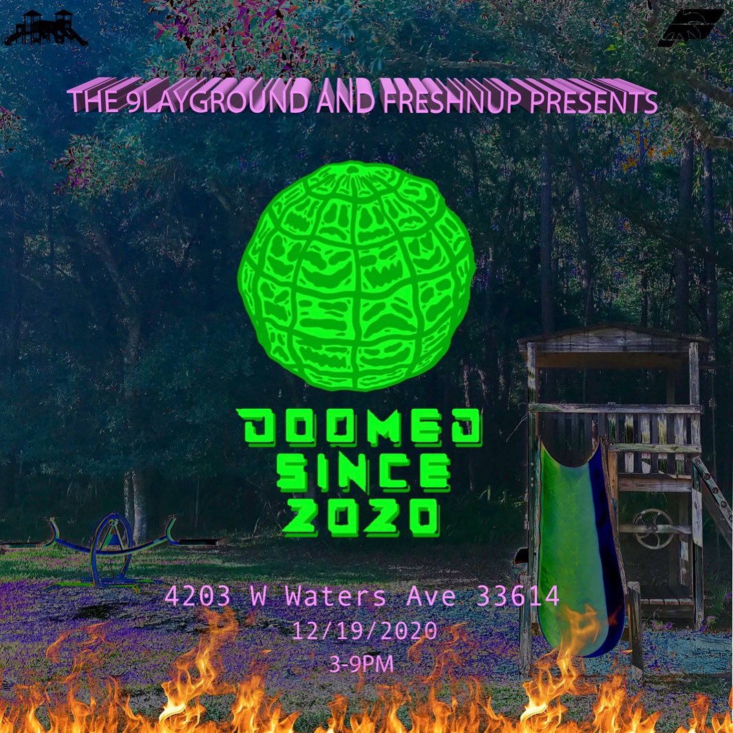 freshnupguys's tweet photo. 📡MARK THE DATE📡
12•19•20 “DOOMED SINCE 2020”will cap off this crazy ass year. This will be an outdoor event presented by us at @freshnupguys & @THE9LAYGROUND 🤞🏾
S/o 🗣 to the bro @9HENOM for helping things come together.
Full Set List & vendors coming soon‼️ #Doomed2020 https://t.co/jXDncEvclJ