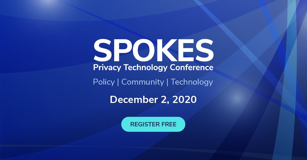 wirewheel_io's tweet photo. Register now for our FREE virtual #SPOKES2020 #privacy #technology conference taking place December 2! Join leaders from the privacy community for exclusive insights and discussions around the industry's hottest topics. https://t.co/5kTHmvgG1r https://t.co/stiLqn1jtf