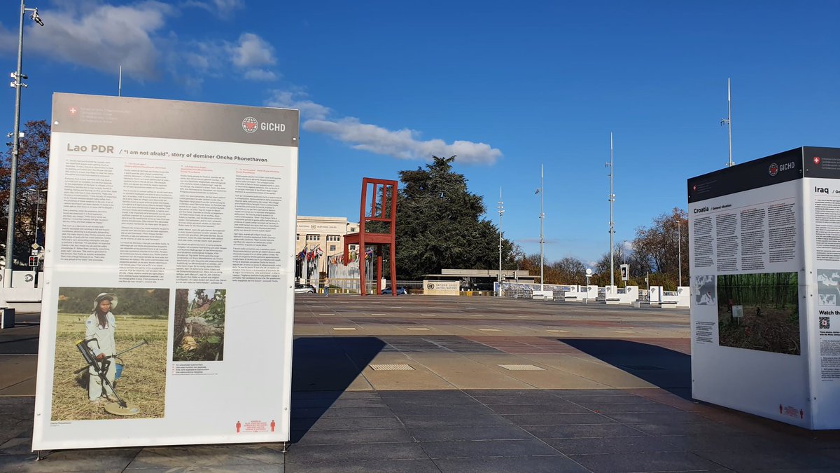 theGICHD's tweet image. We are a few days away from @ISUCCM #CCM2RevCon! 
To mark the occasion, our GICHD and @HumanSecurityCH photo exhibition &quot;Lasting Footprints&quot; is now in #Geneva: 
📍Place des Nations until 🗓️ 27 November 2021
💻Digital version at lastingfootprints.net