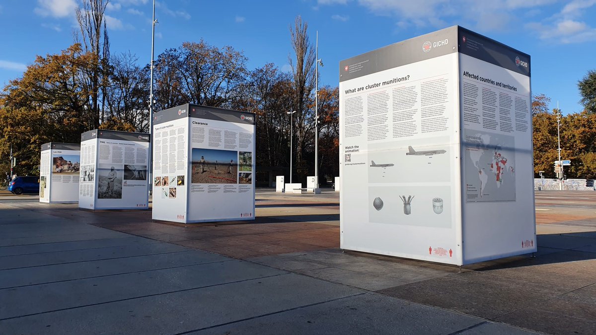 theGICHD's tweet image. We are a few days away from @ISUCCM #CCM2RevCon! 
To mark the occasion, our GICHD and @HumanSecurityCH photo exhibition &quot;Lasting Footprints&quot; is now in #Geneva: 
📍Place des Nations until 🗓️ 27 November 2021
💻Digital version at lastingfootprints.net