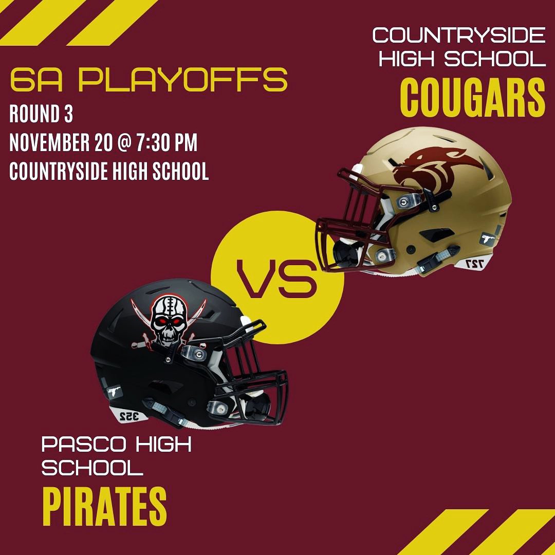 coachpipkins's tweet photo. GAMEDAY‼️ 🐆🐾
🐾- 6A 3rd Round Playoff Matchup
🆚- Pasco @ Countryside
📅- Friday, Nov. 20th, 2020
⏱- 7:30PM
📍- Cougar Stadium | Clearwater, Florida
📸- @ericktruongfoto
🎟- https://t.co/Y4jYr2CRwN
#csidenation🐾 #gocougars #war #family #playoffs2020 https://t.co/LgnpAubqhr