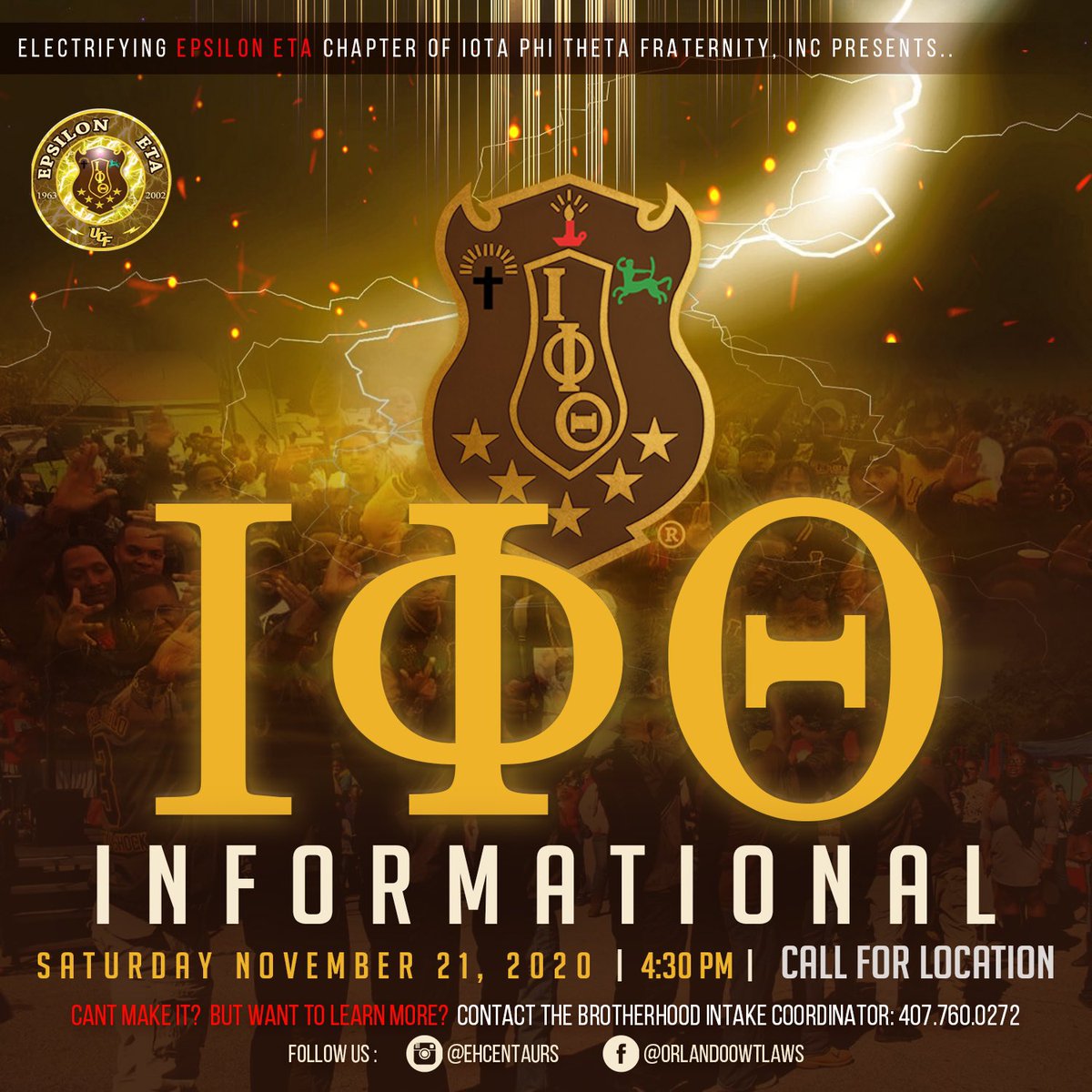 NPHCUCF's tweet image. The return of Iota Phi Theta to the UCF campus has finally come! 

Join them at their next informational meeting tomorrow at 4:30 PM. Contact @EHcentaurs for location. 

Be on the lookout for more Centaurs, they may be closer than you think #CentaursRoaming”